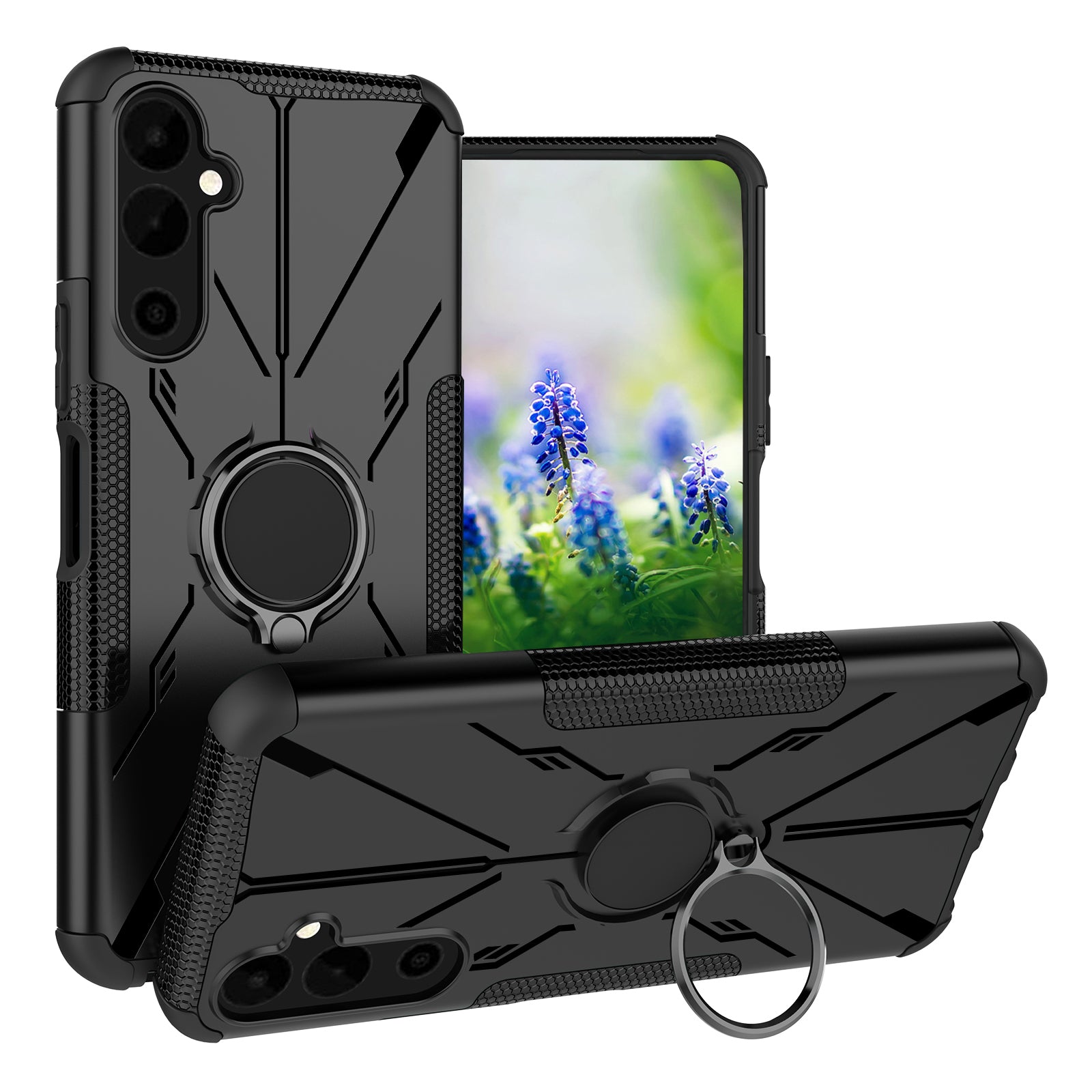 For Tecno Pova Neo 2 4G Ring Holder Kickstand Phone Cover Hard PC Soft TPU Cell Phone Case For Tecno Pova Neo 2 4G Ring Holder Kickstand Phone Cover Hard PC Soft TPU Cell Phone Case